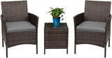 3 Pieces Patio Furniture Sets Clearance Rattan Wicker Chairs with Table