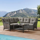 Wicker Outdoor Patio Furniture Sets - Rattan Sofa Sectional Conversation Set