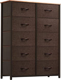 10 Drawer Dresser - Fabric Storage Tower,  Living  Room, Hallway, Closets & Nursery - Sturdy Steel Frame