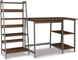 Soho Modern Home Office Desk & 4-Shelf Bookcase