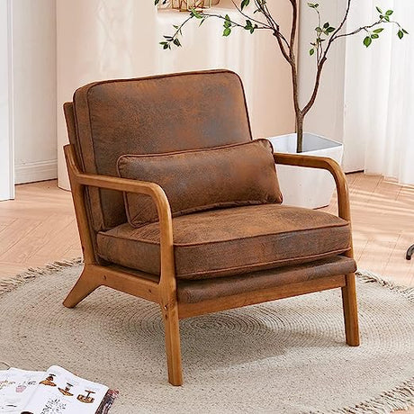 Accent Chair for Living Room, Mid-Century Modern Upholstered Arm chair