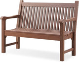 Garden Bench, 2-Person Poly Lumber Patio, All-Weather Outdoor Bench