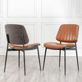 Dining Chairs Set of 2 Mid Century Modern Retro Faux Leather Chair
