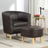 Modern Accent Chair, Upholstered Arm Chair Linen Fabric Single Sofa Chair