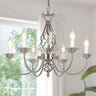 6-Light Farmhouse Candle Chandelier for Living Room