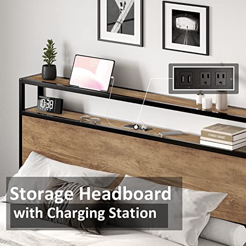 Built-in charging station with USB ports and outlets