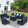 Large Size PE Rattan Outdoor Patio Furniture Sectional Sofa Sets