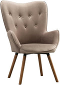 AC155YL Doarnin Silky Velvet Tufted Button Accent Chair, Yellow 30D x 41.5W x 26.8H in