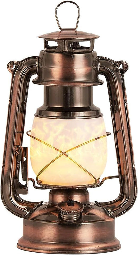 Rechargeable Vintage Hurricane Lantern, Hanging Lantern with Switch