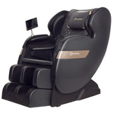 CoreRelief S-Track Massage Chair in Black Reclined – Side View