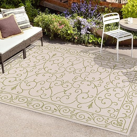 SMB106B-3 Charleston Vintage Filigree Textured Weave Red/Beige