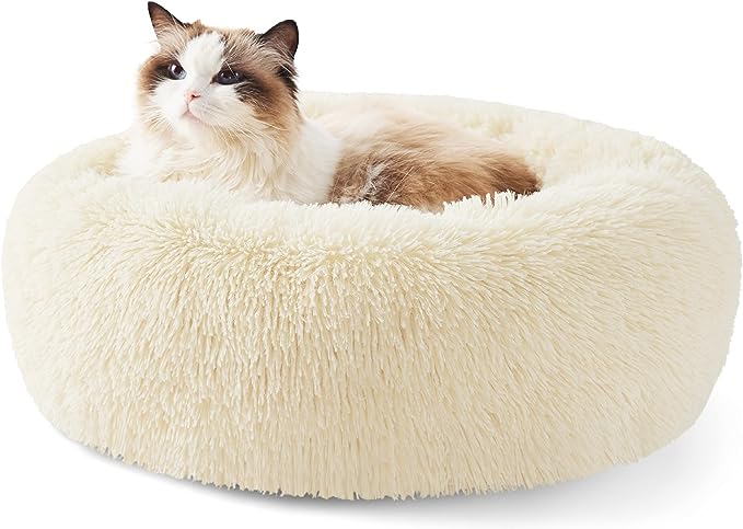 Calming Cat Beds for Indoor Cats - Small, Washable 20 inches