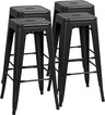 30 Inches Metal Bar Stools Bar Height High Backless Stools