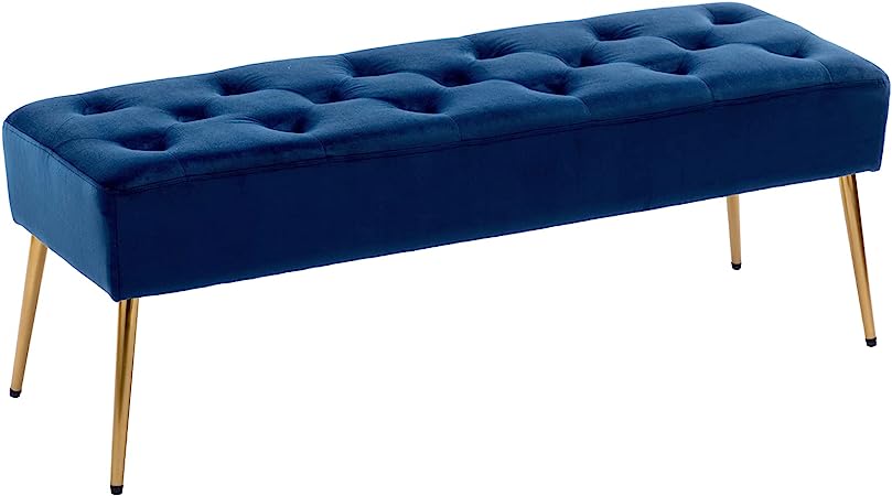 Tufted Ottoman Bench, Upholstered Bedroom Benches Leather