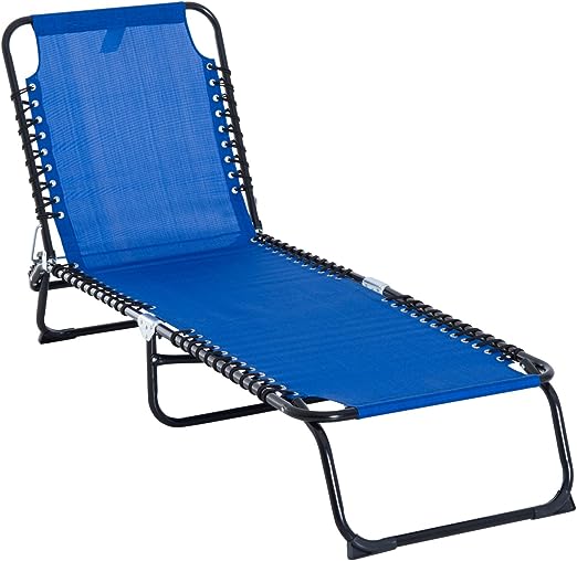 Folding Chaise Lounge Pool Chairs, Outdoor Sun Tanning Chairs, Folding