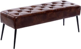 Tufted Ottoman Bench, Upholstered Bedroom Benches Leather