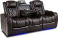 Tuscany Home Theater Seating | Premium Top Grain Italian Nappa 11000 Leather, Power Headrest, Power Lumbar Support