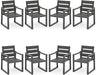 Poly Outdoor Dining Chairs Set of 8, 350LBS