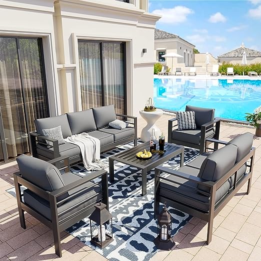 Oversized Aluminum Patio Furniture Set