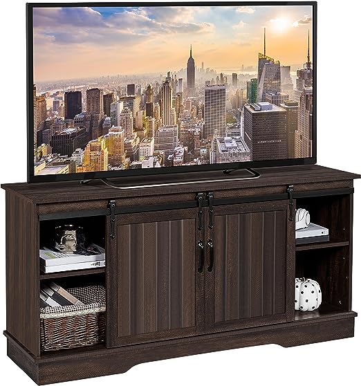 Farmhouse TV Stand wih Storage, 58" Entertainment Center