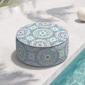 Indoor/Outdoor Inflatable Ottoman D21 x H9 inch, Round Footstool Inflatable Foot Rest Ottoman