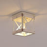 Rustic Farmhouse Flush Mount Ceiling Light 1-Light Metal