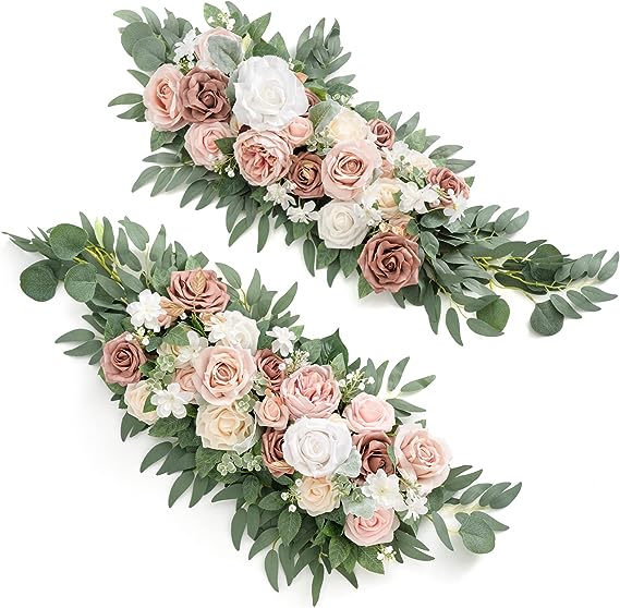 Artificial Wedding Arch Floral Arrangements 2pcs for Ceremony