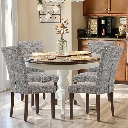 Upholstered Parsons Dining Chairs Set of 4