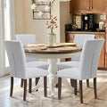 Upholstered Parsons Dining Chairs Set of 4, Fabric Dining Room Kitchen Side Chair