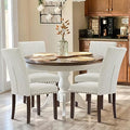 Upholstered Parsons Dining Chairs Set of 4, Fabric Dining Room Kitchen Side Chair