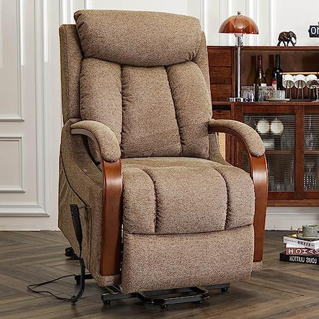 Small Lift Chair Recliners with Massage and Heat, Dual Motor Power Lift Sofa