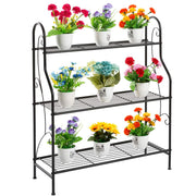 Florara 3-Tier Metal Plant Stand – Black Decorative Rack