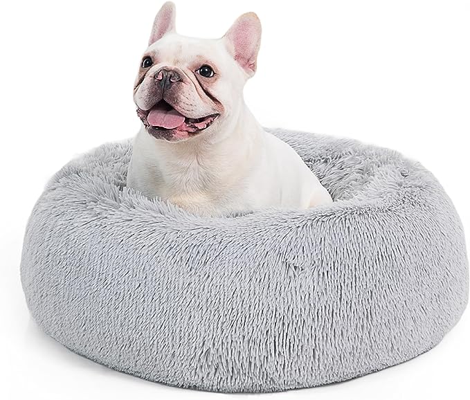 Calming Pet Bed for Medium Dogs - Donut Washable 30 inches