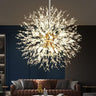 Modern Crystal Chandeliers Firework, Semi Flush Mount Ceiling Light Fixtures