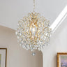 Modern Black Pendant Chandelier Crystal Raindrop Lighting