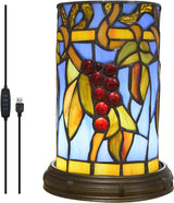 Small Tiffany Lamp for Bedrooms Ambient Table Nightstand Light Desk