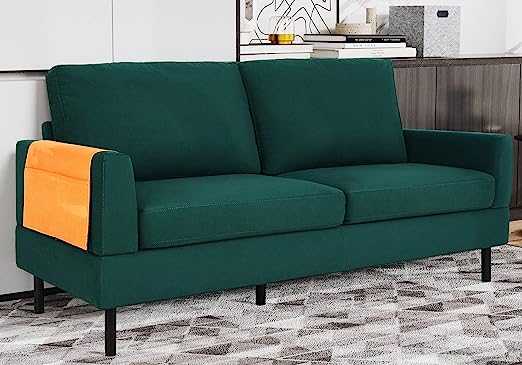 Sectional Sofa Couch Converible - L Shaped Sofa Adult Size with Chenille Fabric