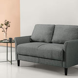 Jackie Loveseat Sofa / Easy, Tool-Free Assembly, Soft Grey