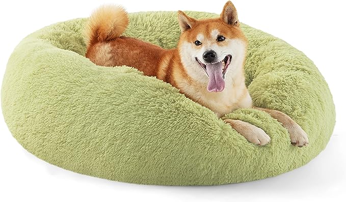 Calming Dog Bed for Medium Dogs - Donut Washable Medium Pet Bed