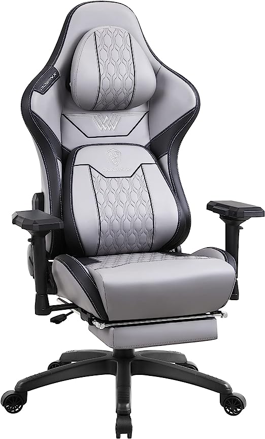 Gaming Chair with Footrest, Ergonomic Computer Chair with Comfortable Headrest and Lumbar Support