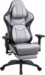 Gaming Chair with Footrest, Ergonomic Computer Chair with Comfortable Headrest and Lumbar Support