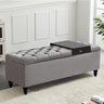 Storage Ottoman 50.2 Inches Upholstered Fabric Storage Ottoman Bench