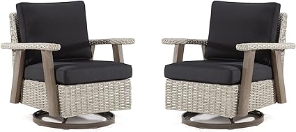 Patio Chair Set of 2 - Outdoor 360 Degree