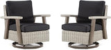 Patio Chair Set of 2 - Outdoor 360 Degree