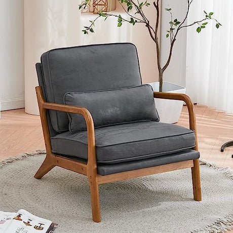 Accent Chair for Living Room, Mid-Century Modern Upholstered Arm chair