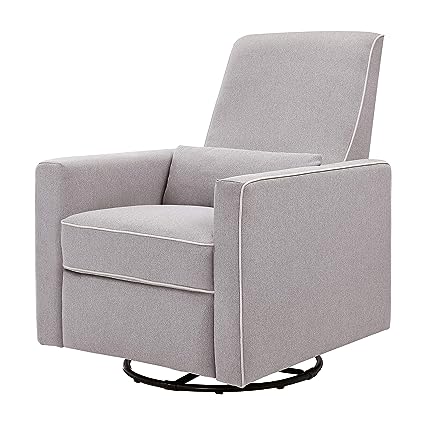 Piper Upholstered Recliner and Swivel Glider in Dark Grey