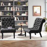 Living Room Chairs Set of 2 Modern Accent Chair, Upholstered Armless Chairs