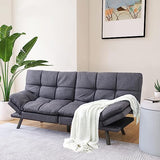 Futon Sofa Bed, Lounge Memory Foam Sleeper Couch for Living Room