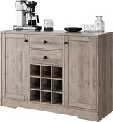 Coffee Bar Cabinet, Modern Farmhouse Buffet Sideboard Cabinet