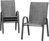 Patio Dining Chairs Set of 4, Outdoor High Stacking Chairs